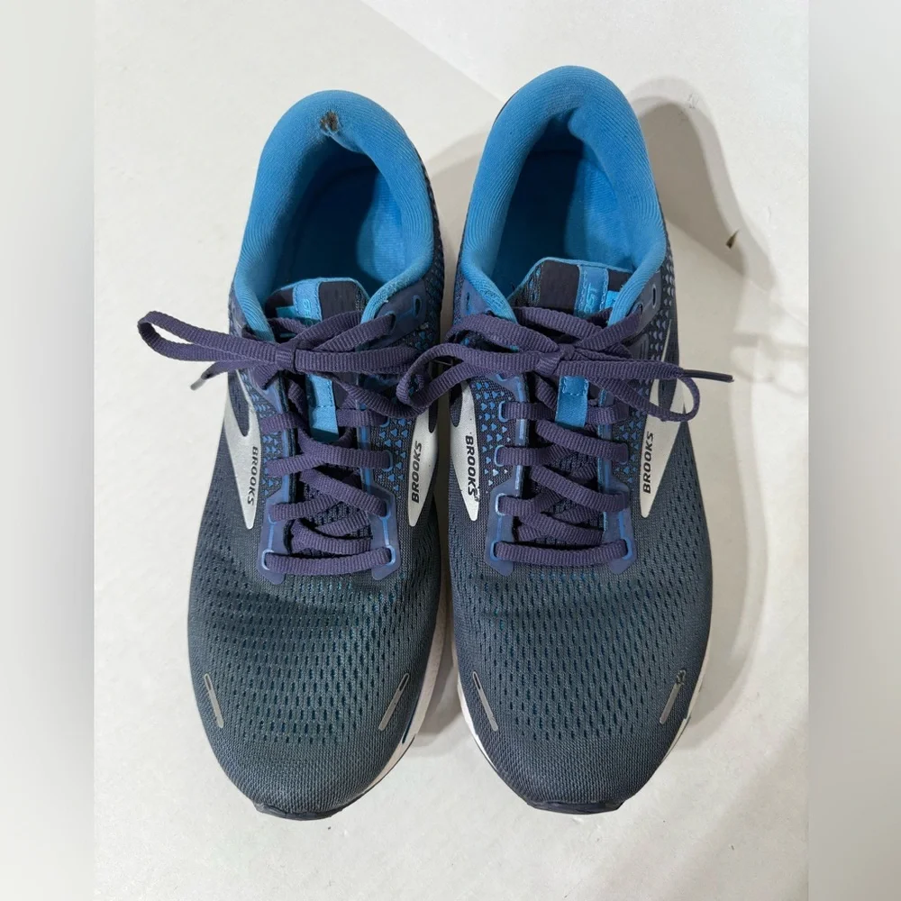 Brooks Ghost 14 Shoes Mens Size 12D Blue Running Cushion Neutral Sneakers - Picture 3 of 13